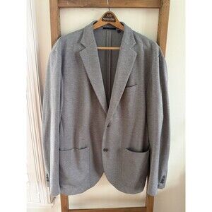 Uniqlo Blazer Jacket Mens XXL Gray Slim Fit Two Button Lightweight Sport Coat